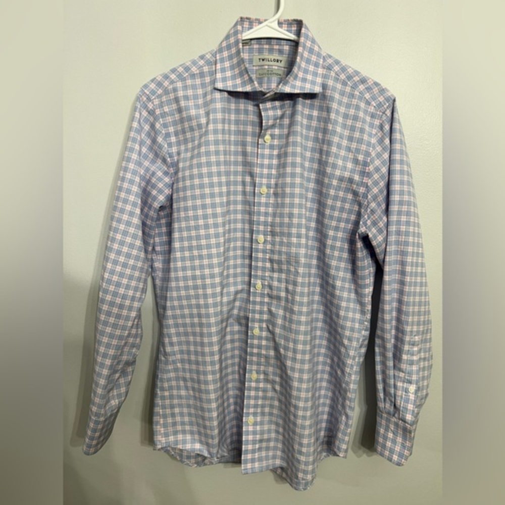 Twillory Tailored‎ Fit Safe Cotton Tailored Fit  Dress Shirt Mens 15.5 32/33